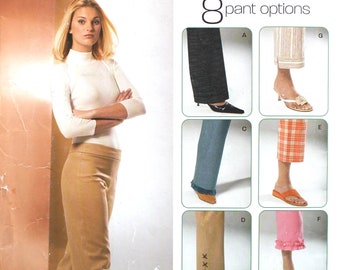 UNCUT Set of Mid Rise Pants Waist 23-30 New Look 6319 Sewing Pattern