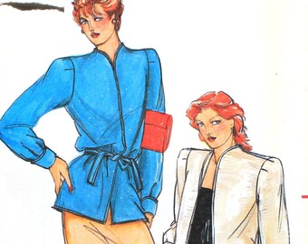 UNCUT Jacket & Belt Bust 31.5 - 40 Butterick 6915 Vintage Sewing Pattern