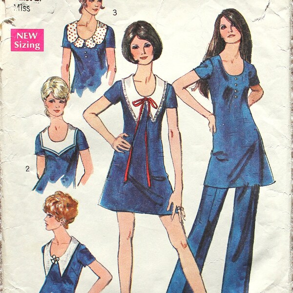 Mini Dress with Detachable Collars and Pants Bust 36 Size 14