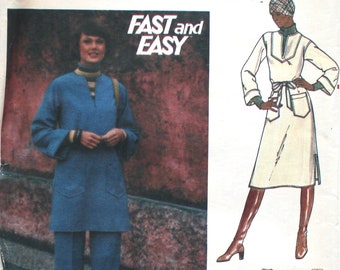 UNCUT Dress or Tunic and Pants Bust 36 Size 14 Butterick 4945  Vintage Sewing Pattern