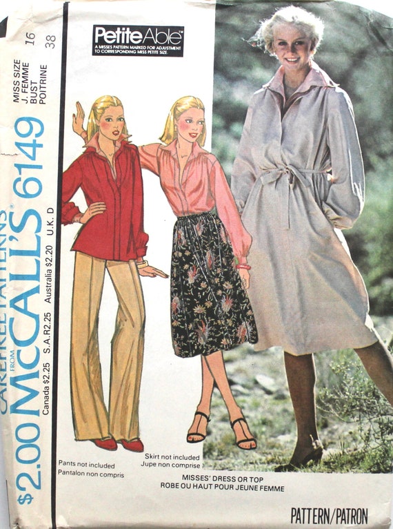 mccalls shirt dress Mccalls 8030 Shirt Dress Sewing Pattern Sizes XS-XL