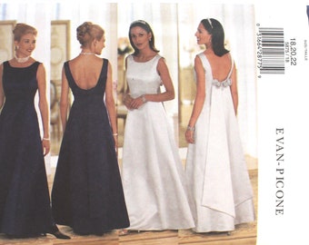 UNCUT Bridesmaids or Wedding  Dress Pattern Bust 40-44 Size 18-22 Butterick 5875