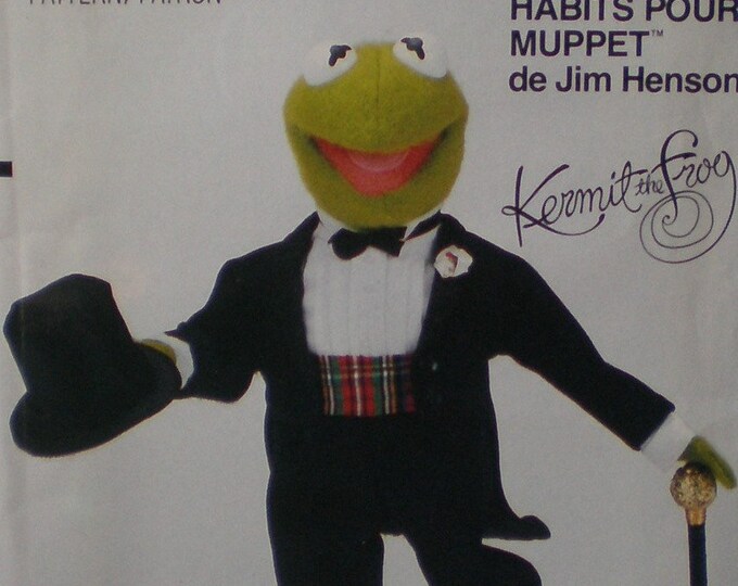 UNCUT Kermit the Frog Sewing Pattern 14 Inch Doll Etsy