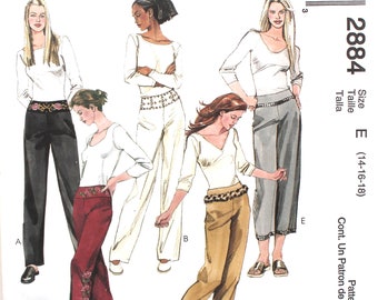 UNCUT Set of Pants Waist 28-32 McCalls 2884 Vintage Sewing Pattern