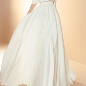 Italian soft satin wedding skirt