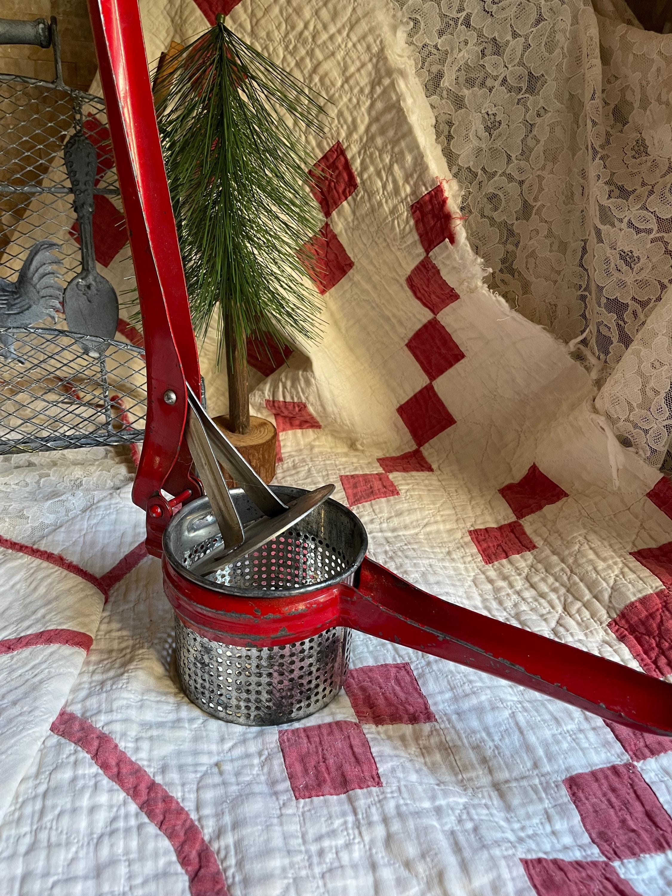 アンティーク アイアン ジューサー 搾り器 プレス 文字沢山