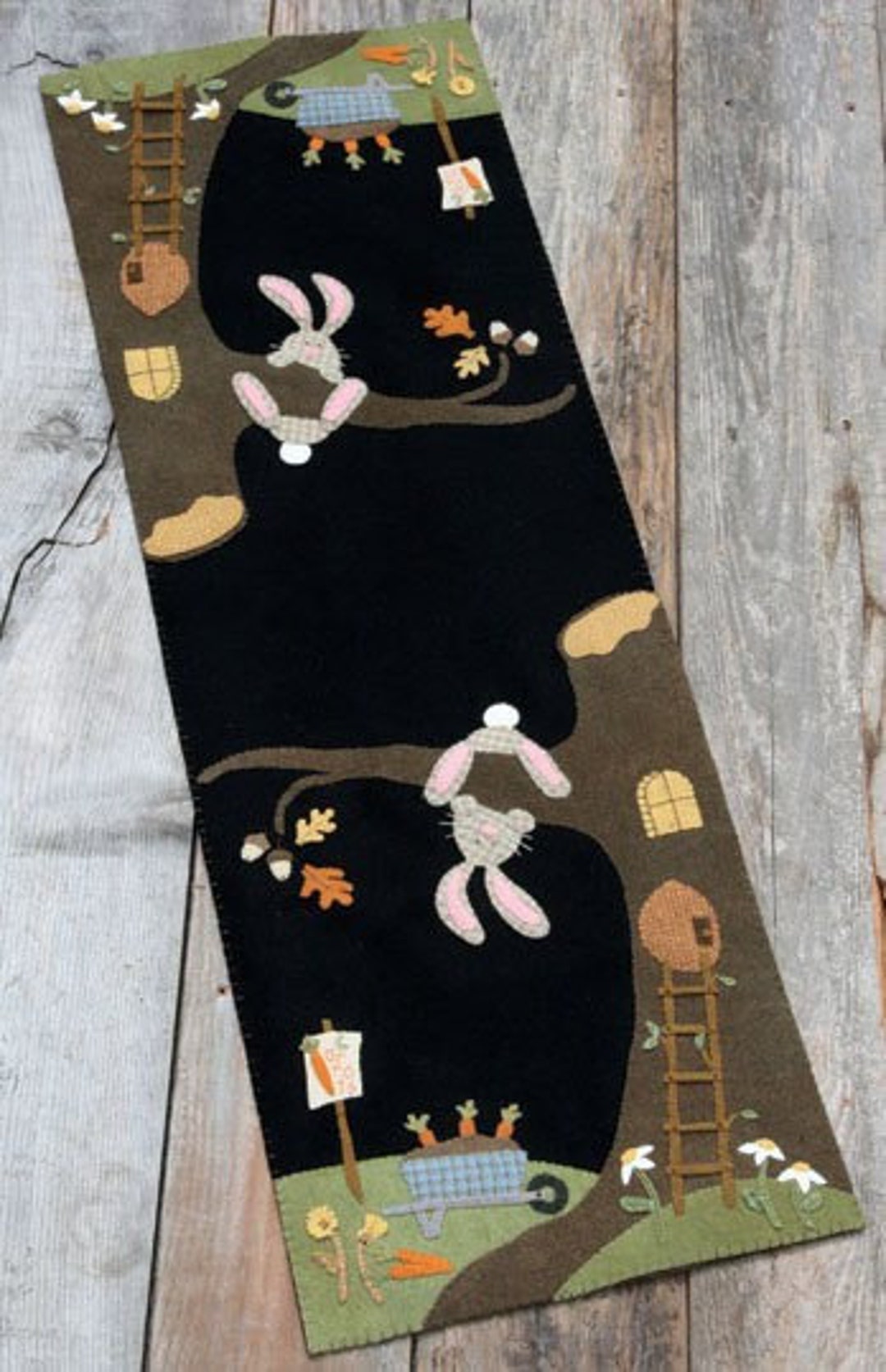 Gather at the Olde Oak Tree Wool Applique Pattern Only by Nutmeg Hare