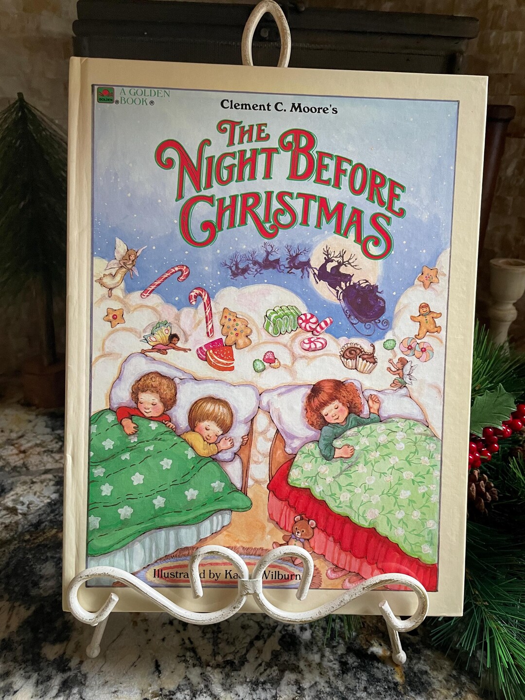 Vintage 1985 the Night Before Christmas A Golden Book by Clement C ...