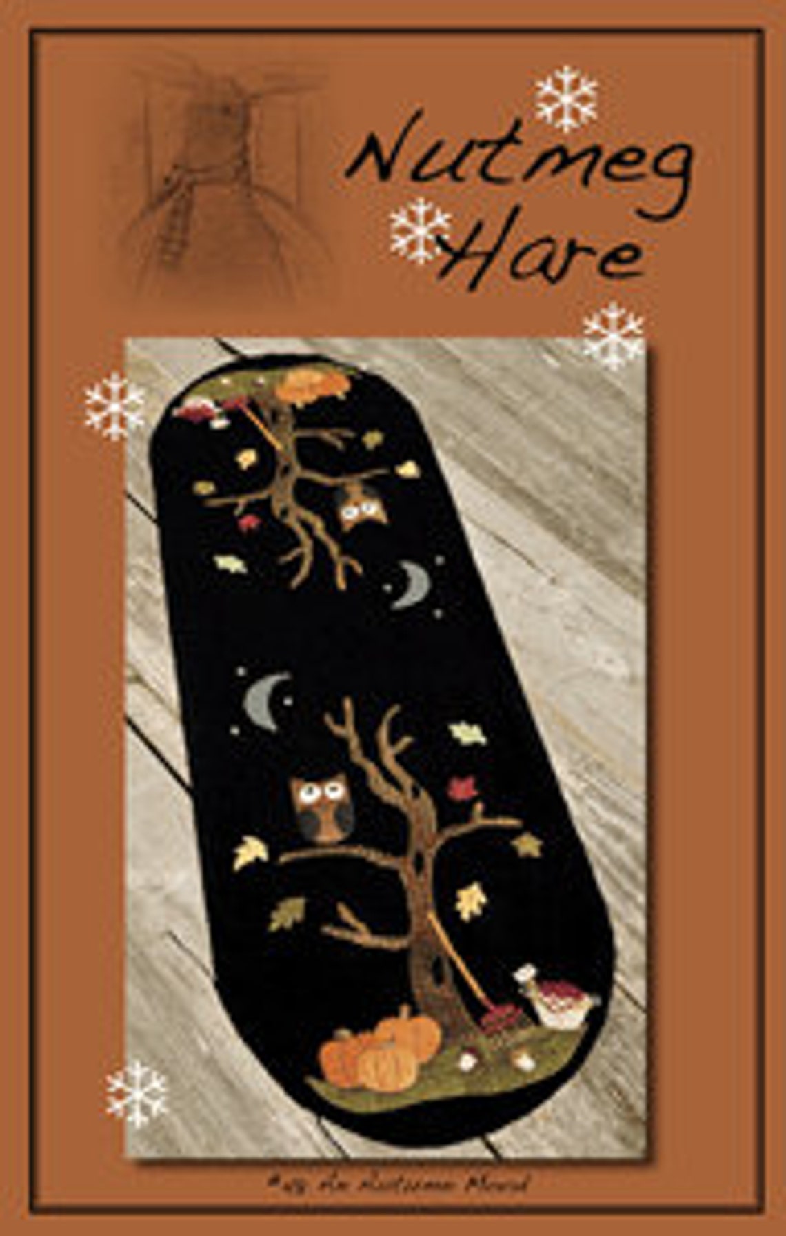 An Autumn Mood Wool Applique Pattern Only by Nutmeg Hare Autumn Fall