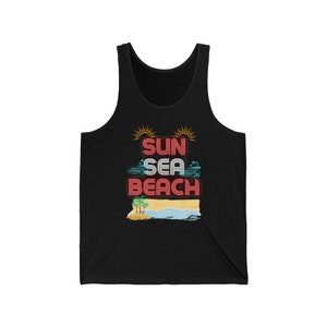 Sun Sea Beach Unisex Jersey Tank