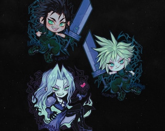 FFVII Stickers 3”『Cloud, Zack, Sephiroth』