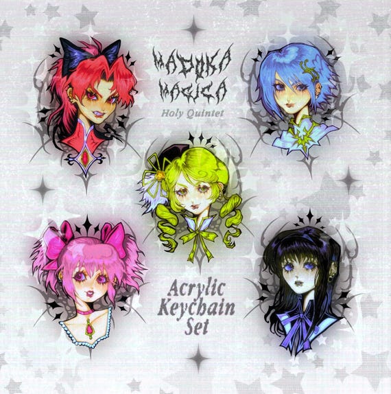 MADOKA MAGICA acrylic keychain set