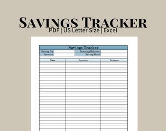 Personal Finance Savings Tracker: Sinking Fund Budget Planner (PDF)