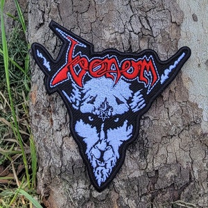 Venom Music band, venom embroidered patch, venom iron on patch, sew on patch, venom logo for jacket, logo music band, heavy metal patch