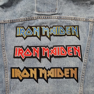 Embroidery patch, iron on patch, large heavy metal jacket patch, sew on patch, homemade embroidery patch