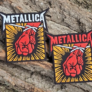 Metallica heavy metal patch, Metallica logo patch, Heavy metal band patch, Metallica band, iron on patch, sew on patch, high quality patch.