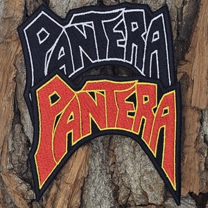 Pantera logo patch, Pantera heavy metal patch, Heavy metal band patch, Pantera band, iron on patch, sew on patch, high quality patch.