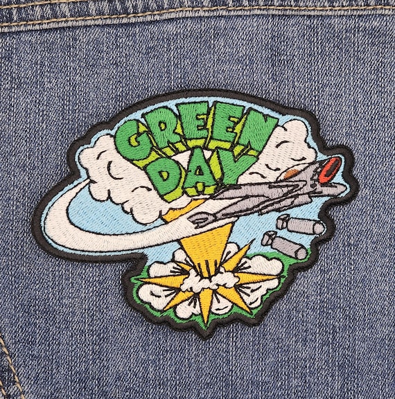 Rock Iron on Band Patch, Battle Jacket Patch, Sew on Patch, Green