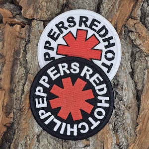Red hot chili peppers patch, Red hot chili peppers band patch,Red hot chili peppers logo patch,iron on patch,great quality embroidery patch
