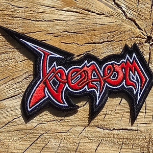 Venom Music band, venom embroidered patch, venom iron on patch, sew on patch, venom logo for jacket, logo music band, heavy metal patch