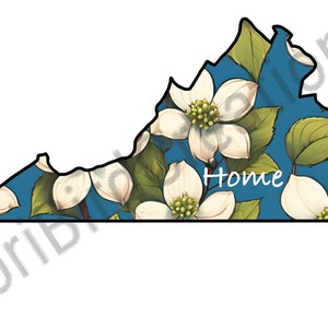 Virginia Dogwood State Flower with Home Statement