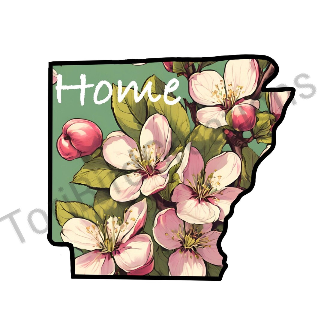 Arkansas Apple Blossom State Flower Home Statement - Etsy