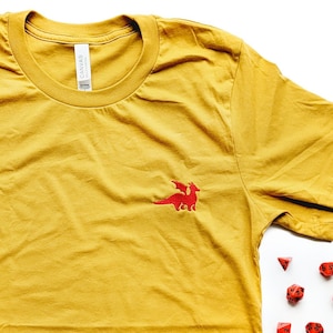 Red Dragon Embroidered Unisex Shirt, Dungeons and Dragons Shirt