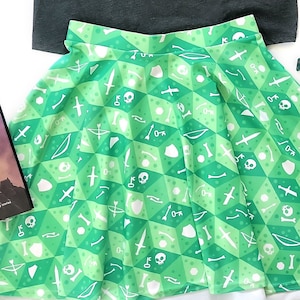 Gelatinous Cube Skater Skirt, Dungeons and Dragons Skirt, Cute D&D Merch