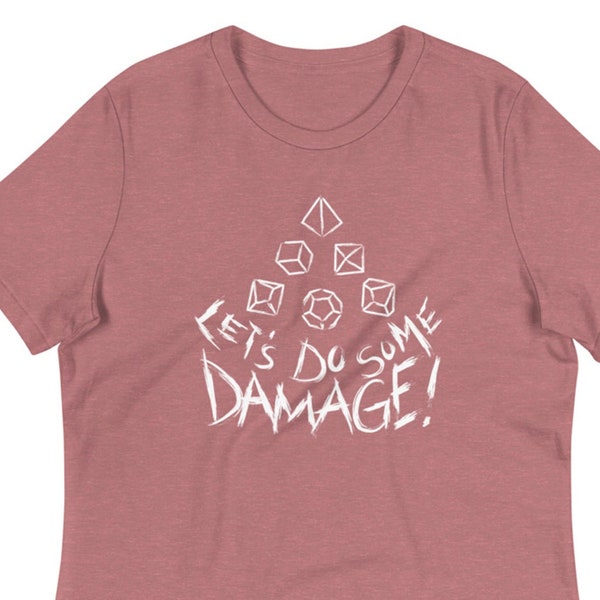 Let's do Some Damage Women's Shirt, Dungeons and Dragons Girls Shirt