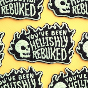 You've Been Hellishly Rebuked patch, DnD patch, D&D hellish rebuke patch, warlock patch, skull patch