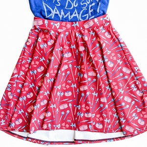 Barbarian Skater Skirt, Dungeons and Dragons skirt, Geeky skirt