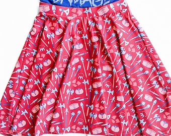 Barbarian Skater Skirt, Dungeons and Dragons skirt, Geeky skirt