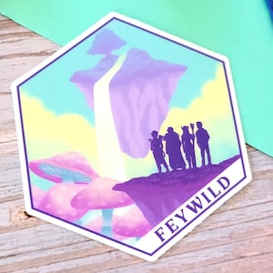 Feywild Terrain sticker, Dungeons and Dragons 2 inch sticker, Geeky Water Bottle Sticker, DnD sticker