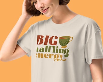 Big Halfling Energy Crop Top, Dungeons and Dragons Crop Shirt