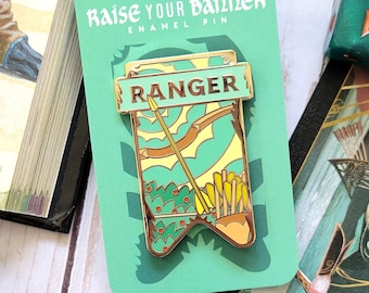 Ranger Banner Enamel Pin, Dungeons and Dragons Enamel pin, Bow and Arrow pin