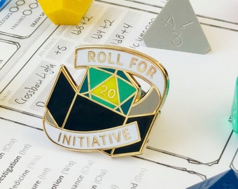 Dungeon Master pin, Dungeons and Dragons Pin, Dnd Enamel Pin, d20 Pin, Tabletop RPG pin, Dungeon Master Gift, D&D pin, Dnd Dice pin