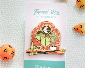 The Monk Window Pin, Dnd Enamel Pin, Tabletop RPG pin, D&D pin