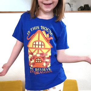 In This House We Believe In Dragons Youth Shirt, Geeky Kids Shirt, Dragon Shirt For Kids