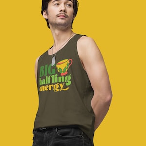 Big Halfling Energy Tank Top, Dungeons and Dragons Tank top, D&D Halfling Tank