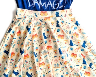 Wizard Skater Skirt - Dungeons and Dragons skirt