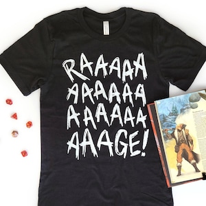 RAGE Shirt, Dungeons and Dragons Shirt, Barbarian Shirt