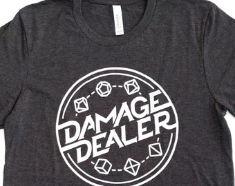 Damage Dealer Icon Shirt, Dungeons and Dragons Shirt, D&D Shirt