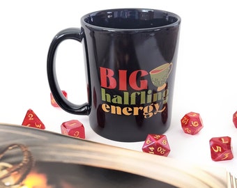 Big Halfling Energy Mug, Dungeons and Dragons Mug, D&D Halfling Mug