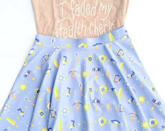 Cleric Skater Skirt, DnD skirt, Dungeons and Dragons skirt