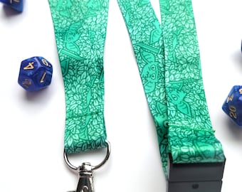 Goblin Lanyard, Dungeons and Dragons Vintage Inspired Lanyard, Geeky Lanyard