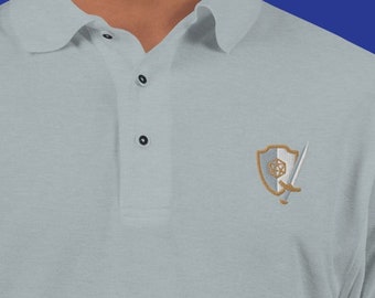 Sword and Shield Polo Shirt, Dungeons and dragons polo
