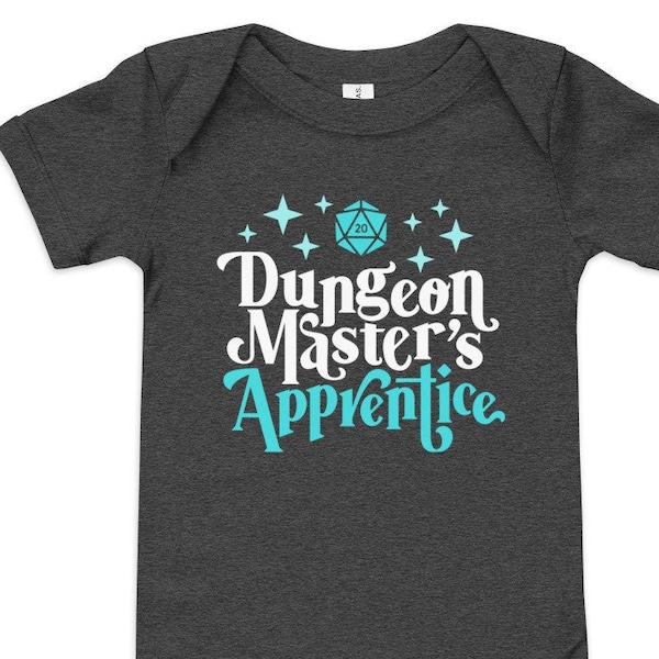 Dungeon Master's Apprentice Baby One Piece, Dungeon Master Baby shower Gift, Geeky Gift for kids
