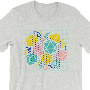 Dice Retro shirt, 90s Dice D&D Shirt, Colorful Dungeons and Dragons shirt, Cute Geeky Shirt
