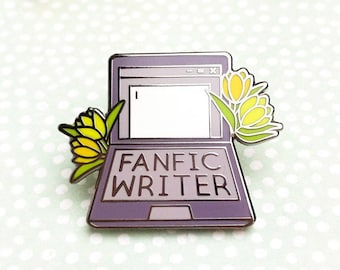 Fanfic Writer pin, Fandom Enamel Pin, Anime Enamel Pin, Fanfic Writer Enamel Pin, Cute pin, Funny enamel pin