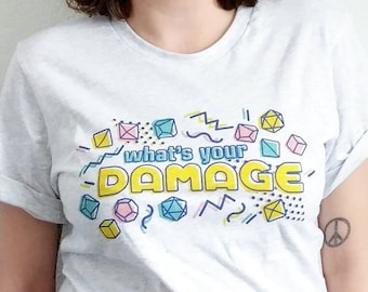 What's Your Damage shirt, Dungeons and Dragons Shirt, DnD shirt, Cute Dungeons and Dragons shirt